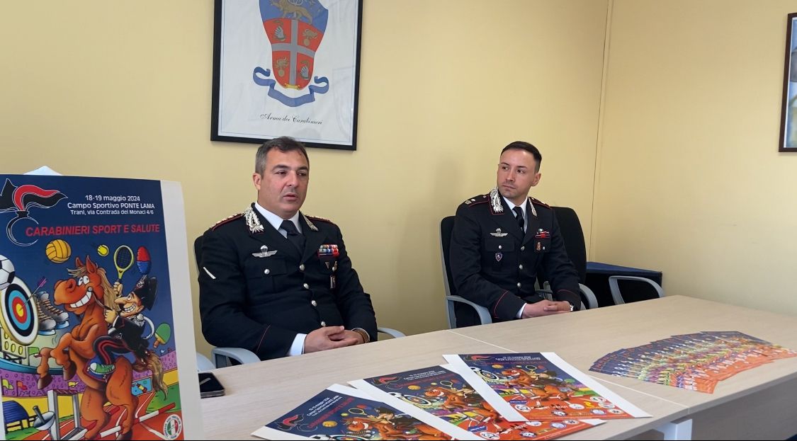 Trani Comando Provinciale Carabinieri presentazione "Carabinieri, sport e salute"